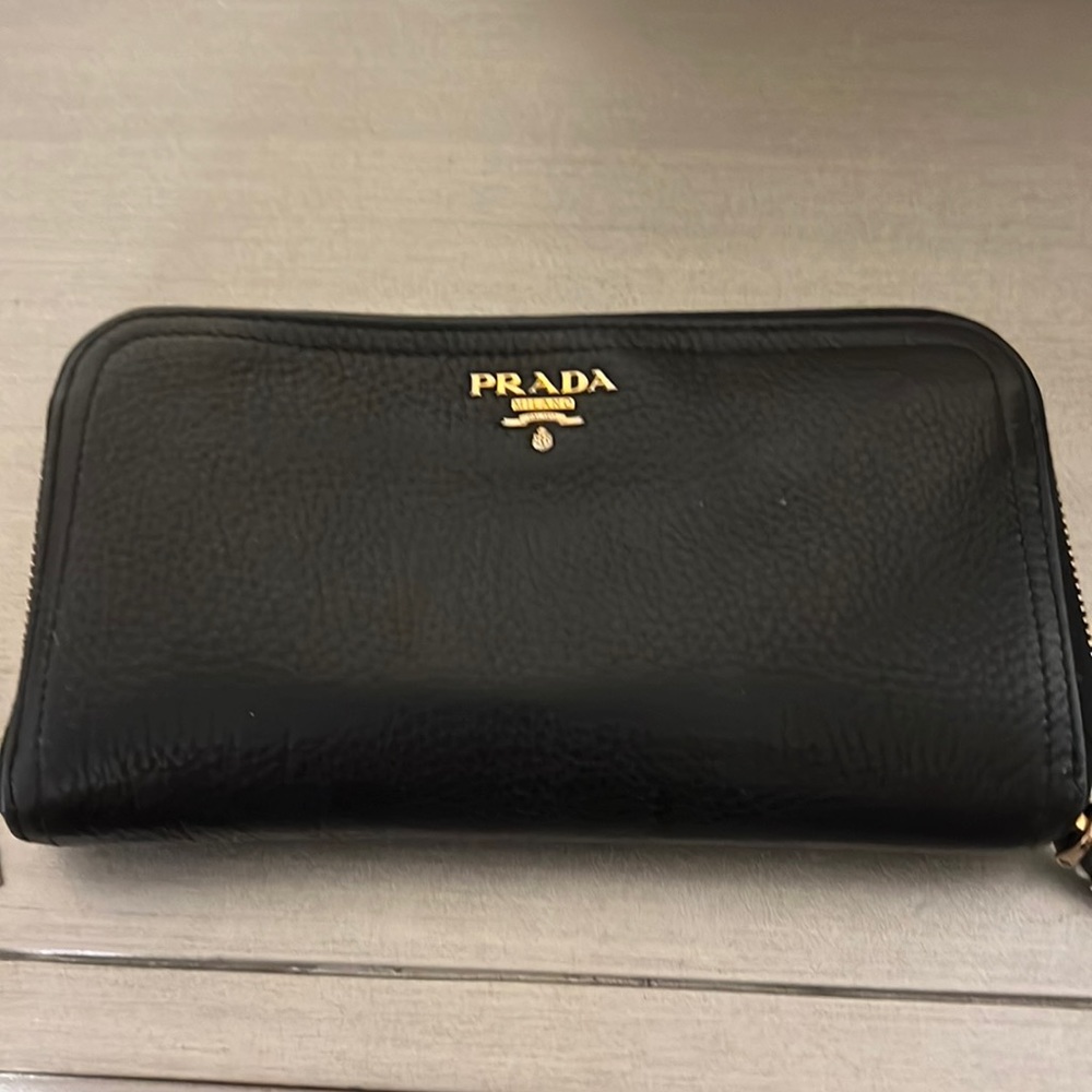 Prada zip around wallet (authentic)